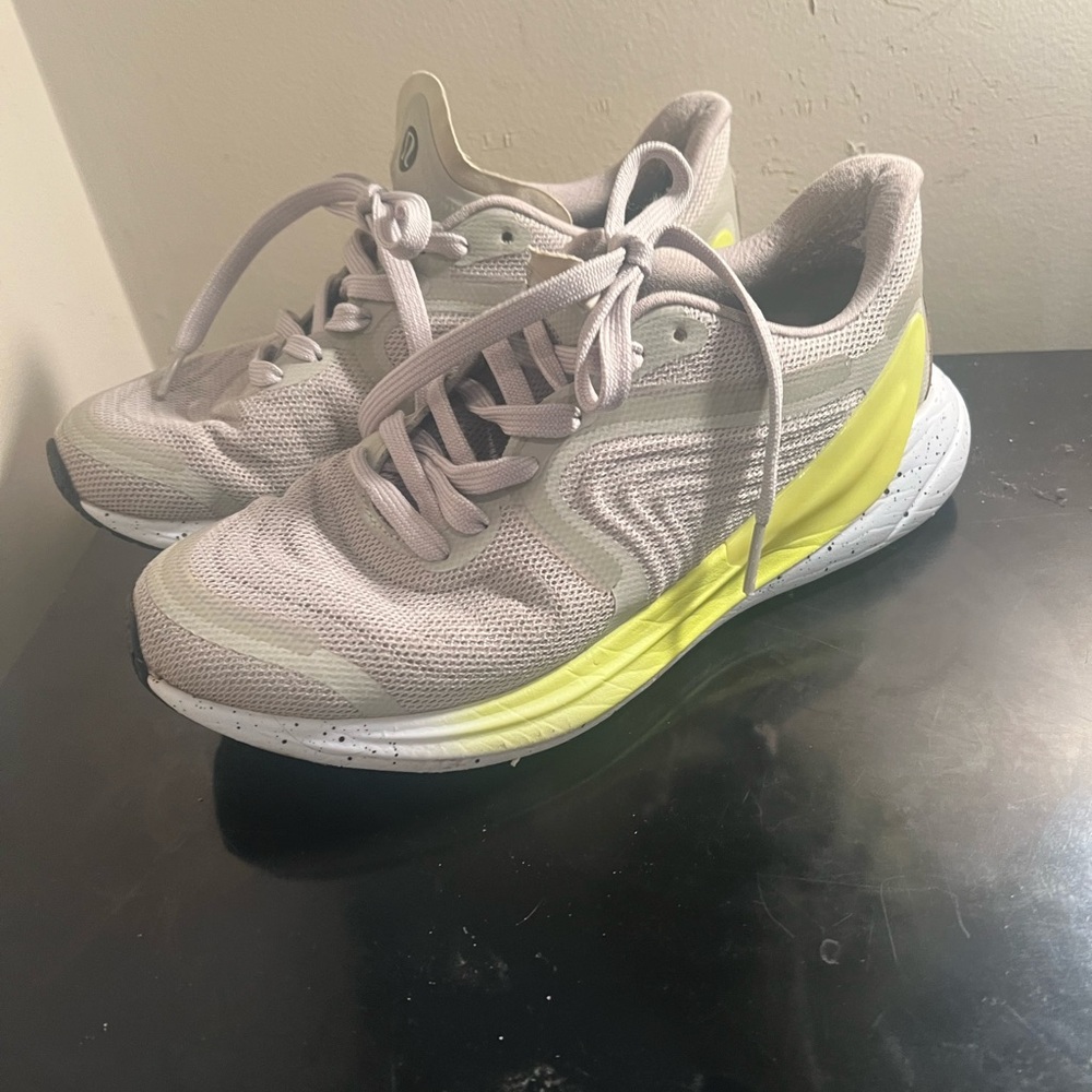 lululemon athletica Gray and Yellow Athletic Shoes